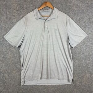 Southern Tide Brrr Polo Shirt Mens XL Gray Performance Golf Fishing Stretch